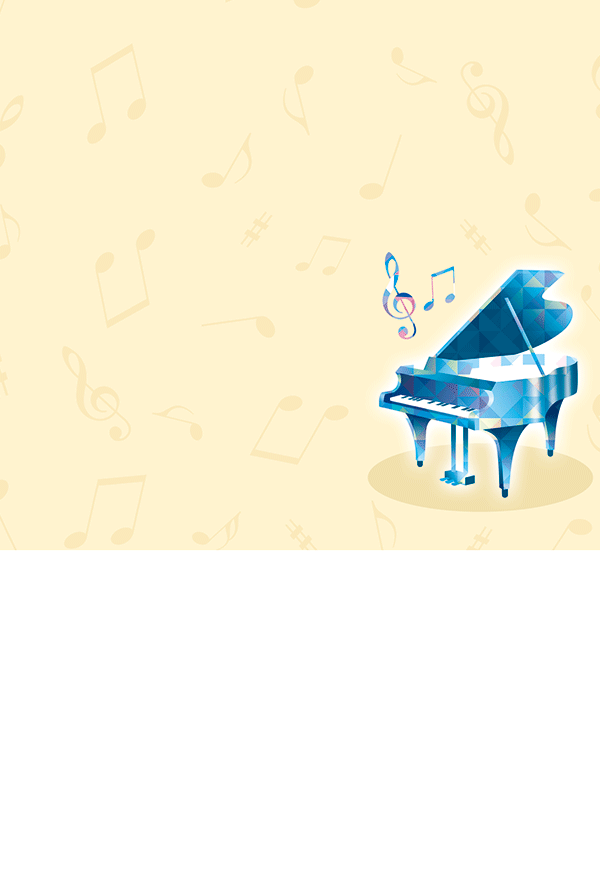 ピアノDMカード　デザインテンプレート