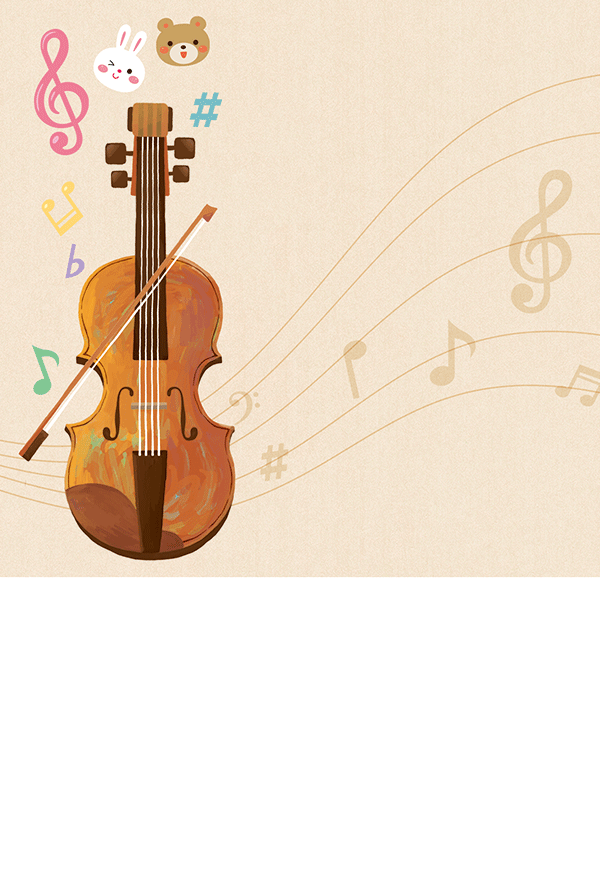 バイオリンDMカード　デザインテンプレート