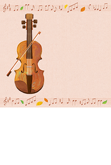 ヴァイオリンDMカード　デザインテンプレート