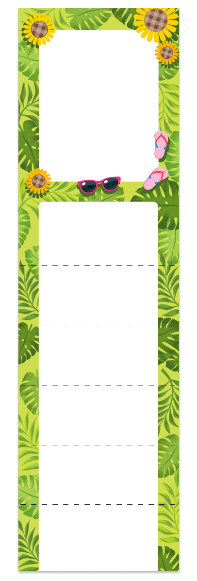 夏のジャングルの回数券デザイン