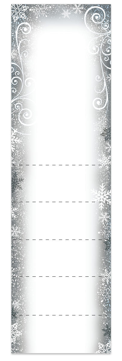 雪の結晶の回数券デザイン