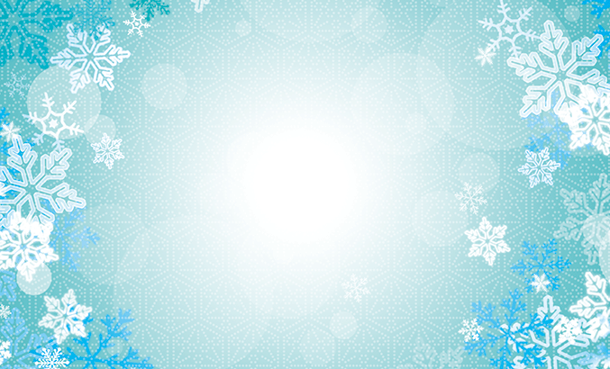 氷の結晶・雪景色の名刺デザインテンプレート