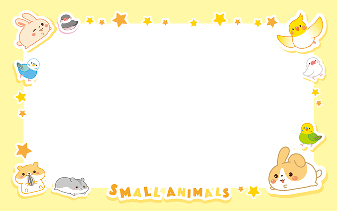 小動物のショップカードデザインテンプレート