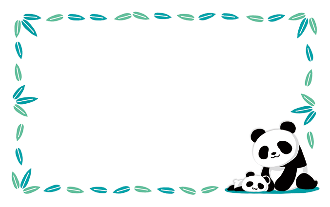 パンダのショップカードデザインテンプレート