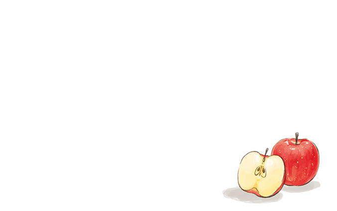 りんごのショップカードデザインテンプレート