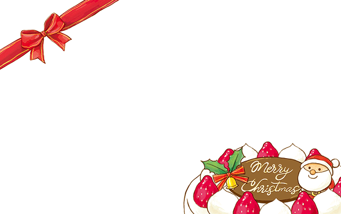 クリスマスケーキのショップカードデザインテンプレート