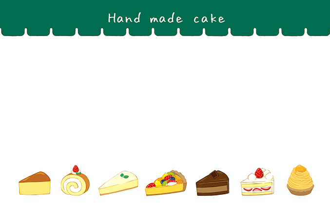 ケーキのショップカードデザインテンプレート