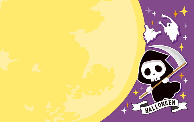 ハロウィーンのショップカードデザインテンプレート