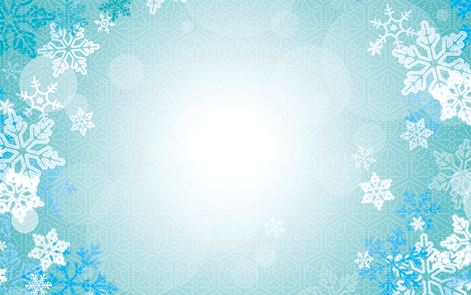 氷の結晶・雪景色のショップカードデザインテンプレート