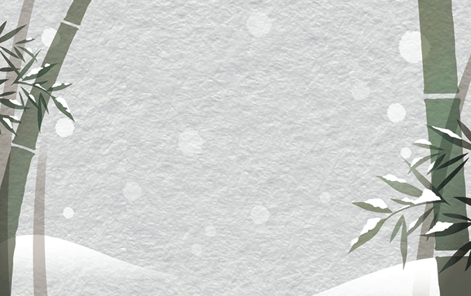 氷の結晶・雪景色のショップカードデザインテンプレート
