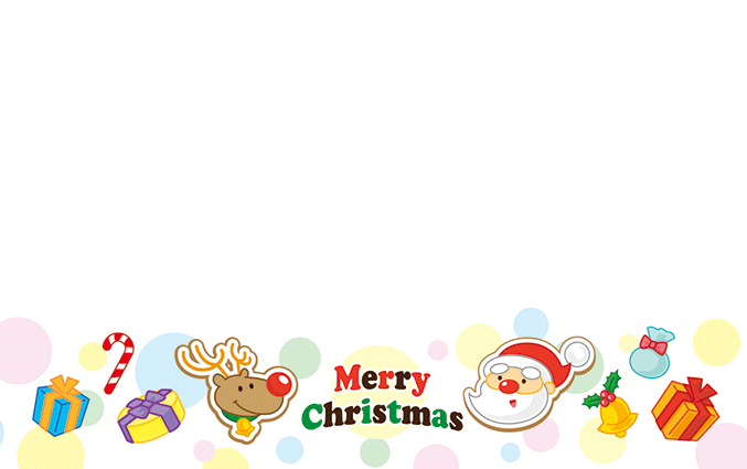 クリスマス・サンタクロースのショップカードデザインテンプレート