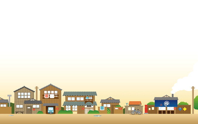 街の風景・都市・住宅のショップカードデザインテンプレート