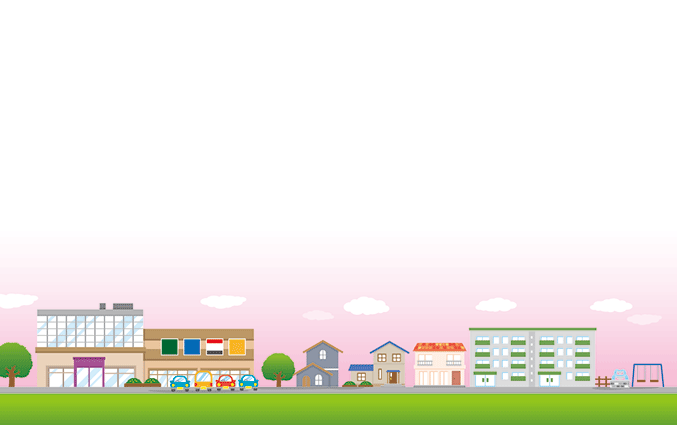 街の風景・都市・住宅のショップカードデザインテンプレート