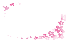 桜のショップカードデザインテンプレート