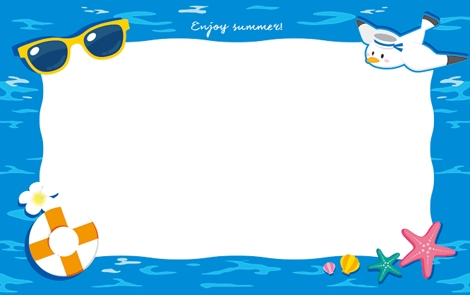 夏・海・涼・金魚のショップカードデザインテンプレート