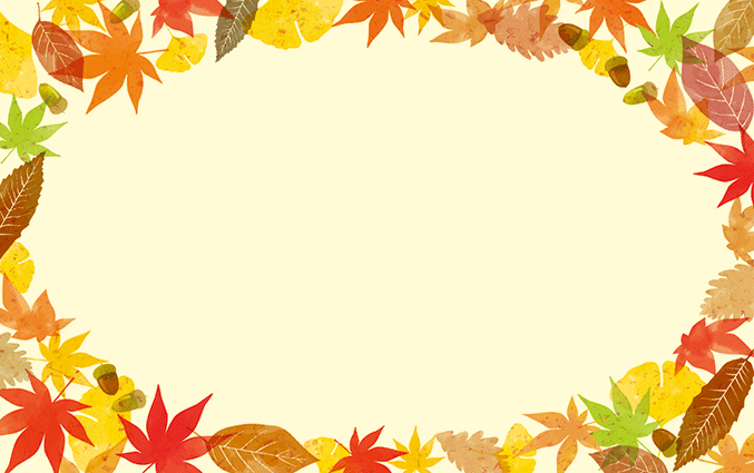 秋・紅葉のショップカードデザインテンプレート