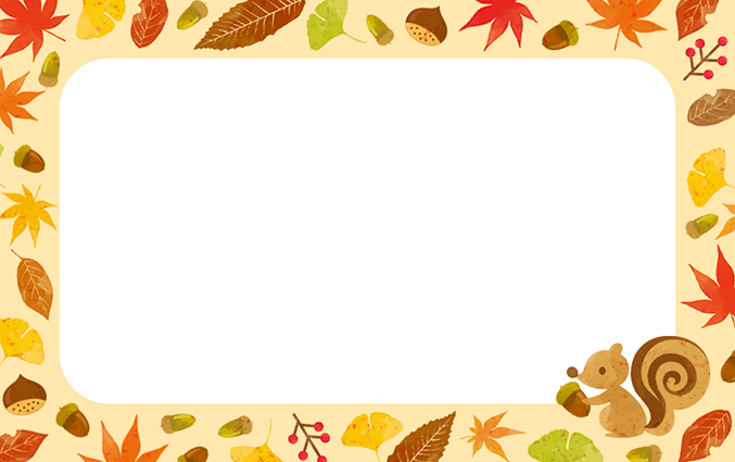 秋・紅葉のショップカードデザインテンプレート