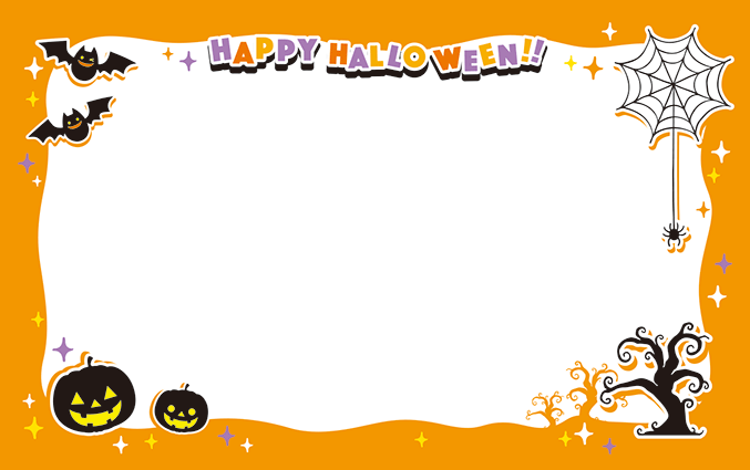 ハロウィンのショップカードデザインテンプレート