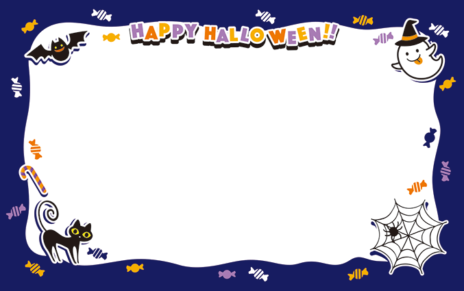 ハロウィンのショップカードデザインテンプレート