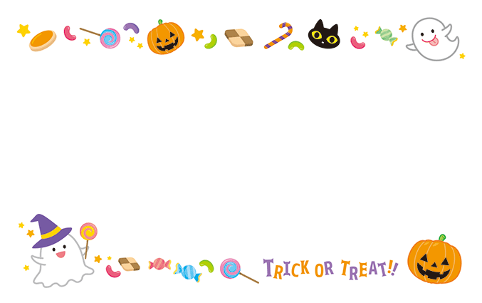 ハロウィンのショップカードデザインテンプレート