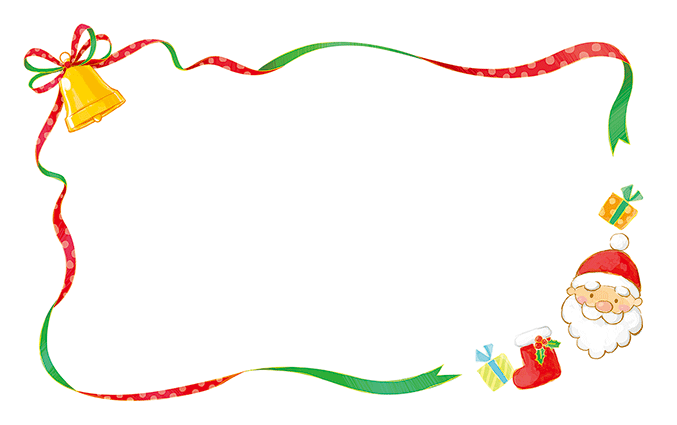 クリスマス・サンタクロースのショップカードデザインテンプレート