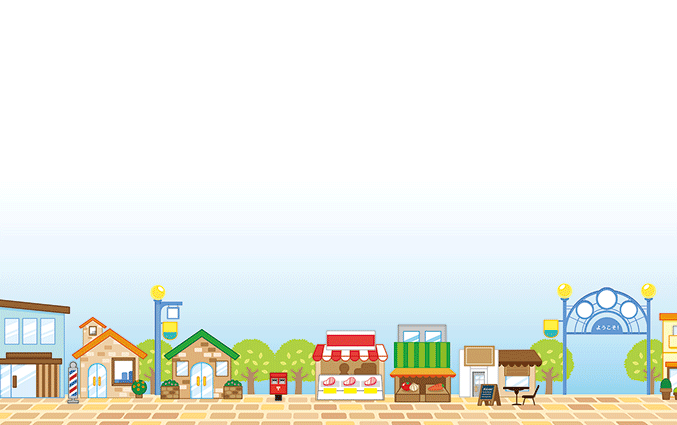 街の風景・都市・住宅のショップカードデザインテンプレート