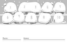 雪景色のスタンプカード（ST-D-0140）