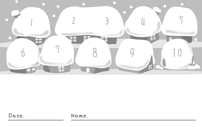 雪景色のスタンプカード（ST-D-0140）