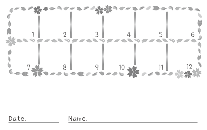 花のスタンプカード（ST-D-113）