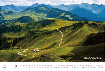 写真パノラマA6透明ケースカレンダー