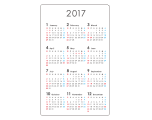 カード型カレンダー　クレカタテ型＿1年