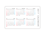 カード型カレンダー　名刺ヨコ型6ヶ月（1〜6月）