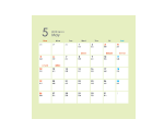 文字月表 正方形リング綴じカレンダー