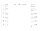 ポスター型カレンダー　B2ヨコ両サイド