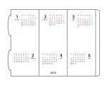 三角柱カレンダー タテ型 表面１〜６月、裏面７〜１２月